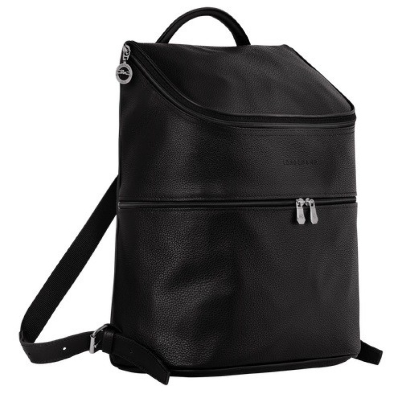 Black Longchamp Le Foulonné Backpack | SN-LCMP49124