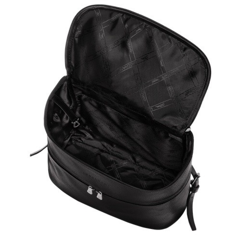 Black Longchamp Le Foulonné Backpack | SN-LCMP49124