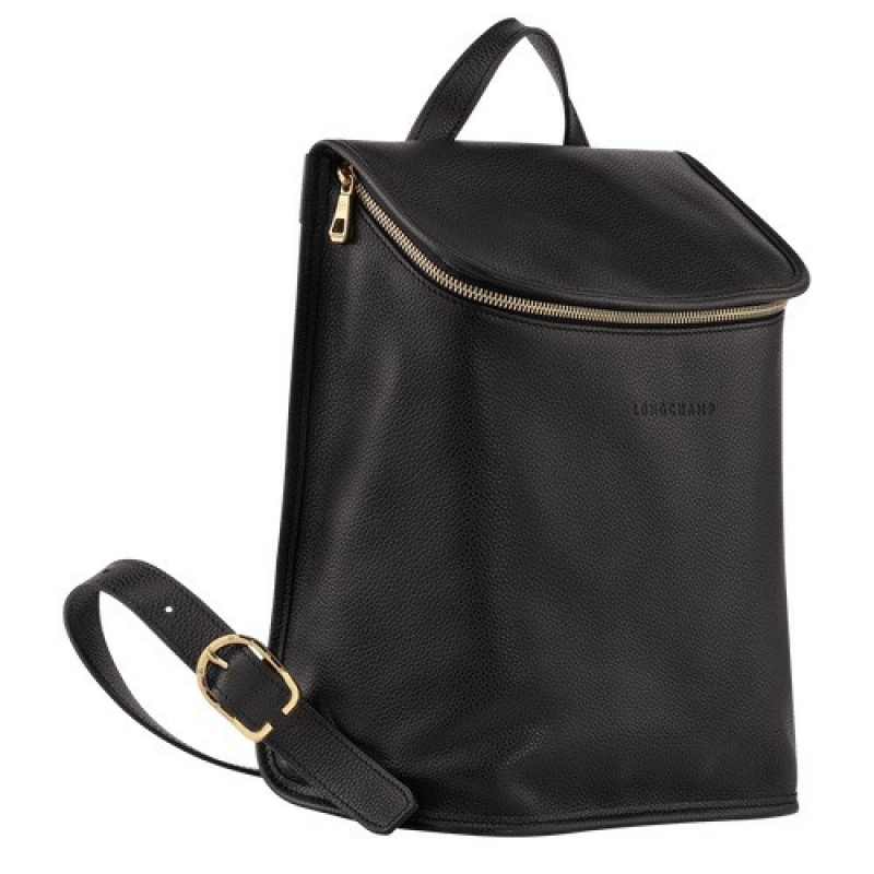 Black Longchamp Le Foulonné Backpack | SN-LCMP48127