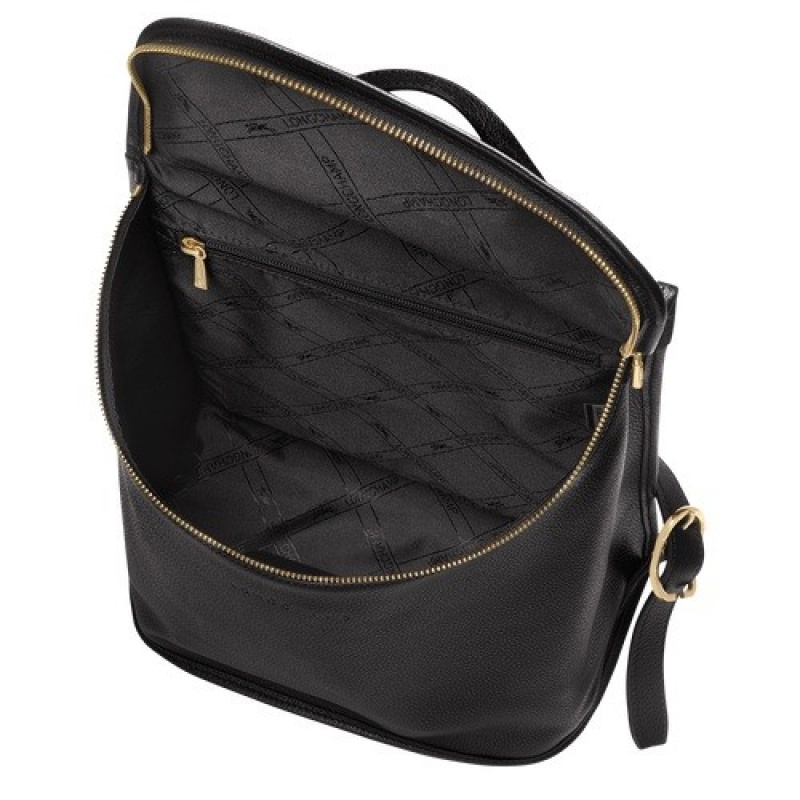 Black Longchamp Le Foulonné Backpack | SN-LCMP48127