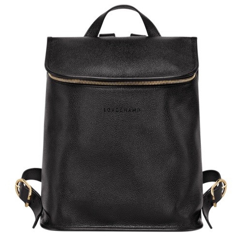 Black Longchamp Le Foulonné Backpack | SN-LCMP48127