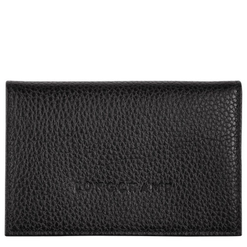 Black Longchamp Le Foulonné Card Holder | SN-LCMP49247