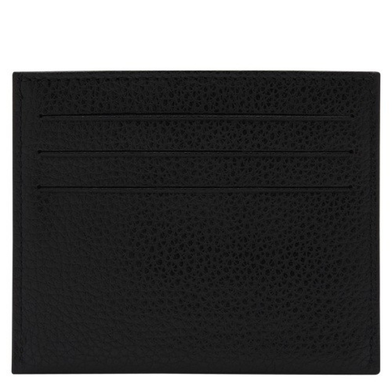 Black Longchamp Le Foulonné Card Holder | SN-LCMP49248