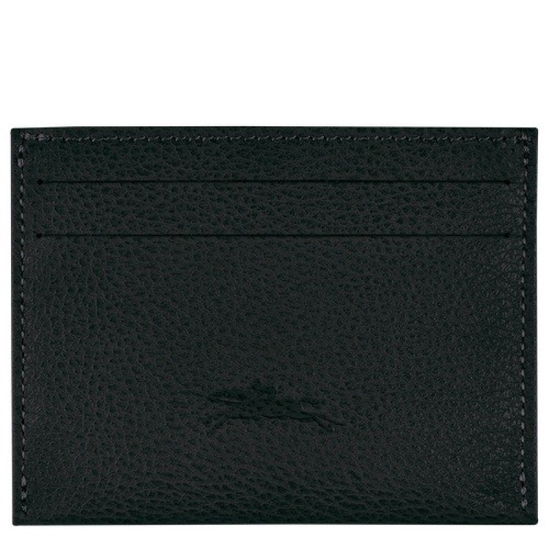 Black Longchamp Le Foulonné Cardholder | SN-LCMP49261