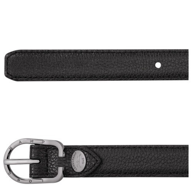 Black Longchamp Le Foulonné Ladies' Belt | SN-LCMP48969