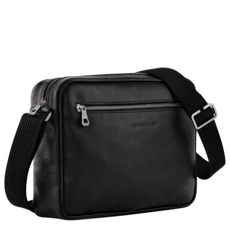 Black Longchamp Le Foulonné M Camera Bag | SN-LCMP49102