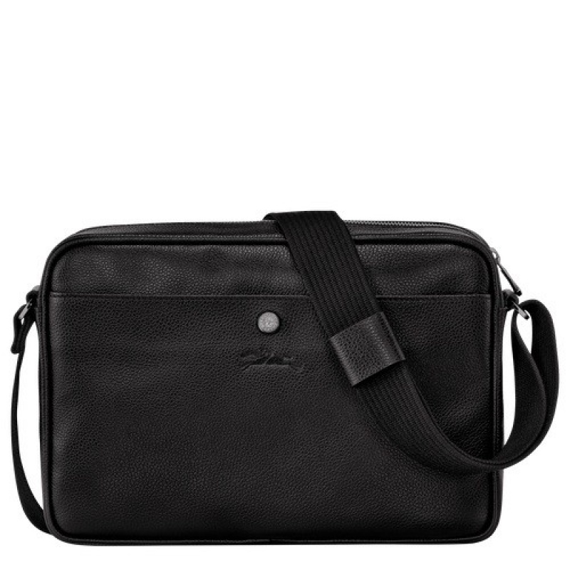 Black Longchamp Le Foulonné M Camera Bag | SN-LCMP49102