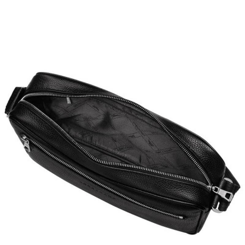 Black Longchamp Le Foulonné M Camera Bag | SN-LCMP49102