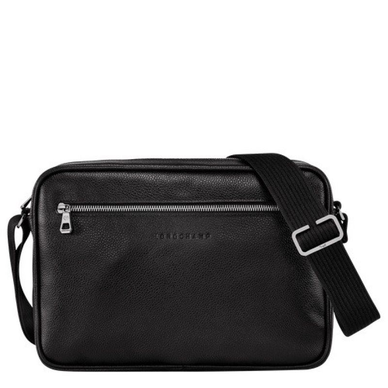 Black Longchamp Le Foulonné M Camera Bag | SN-LCMP49102