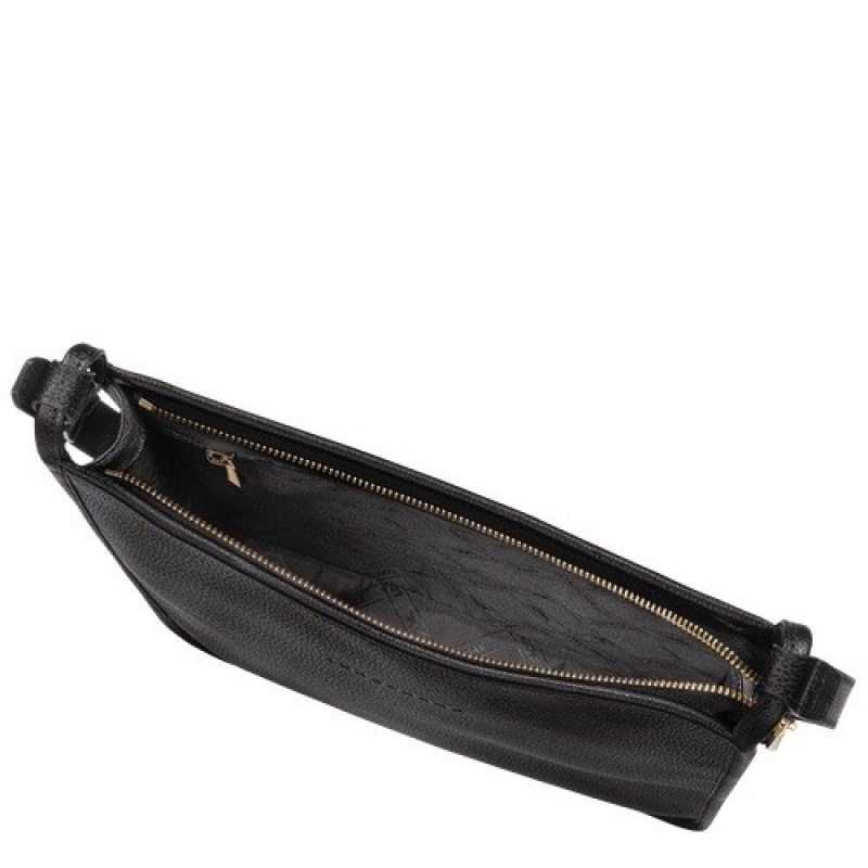 Black Longchamp Le Foulonné M Crossbody Bag | SN-LCMP47860