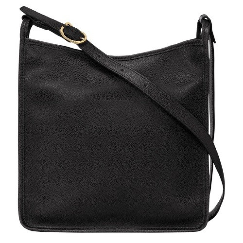 Black Longchamp Le Foulonné M Crossbody Bag | SN-LCMP47860