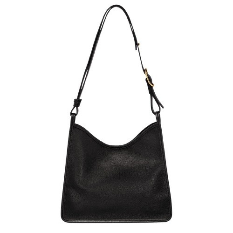 Black Longchamp Le Foulonné M Hobo Bag | SN-LCMP47993