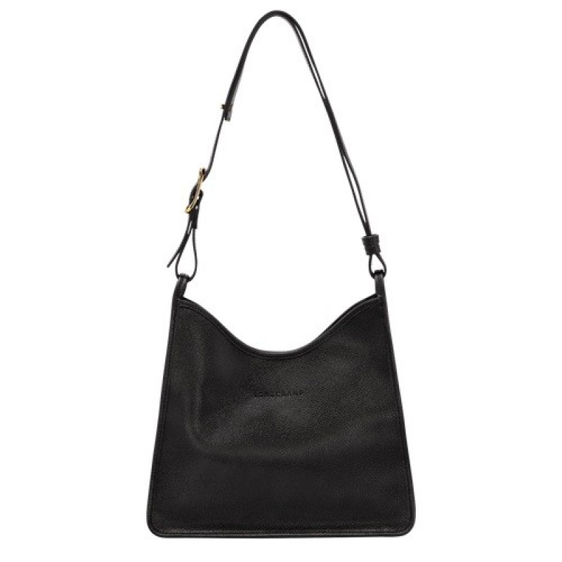 Black Longchamp Le Foulonné M Hobo Bag | SN-LCMP47993