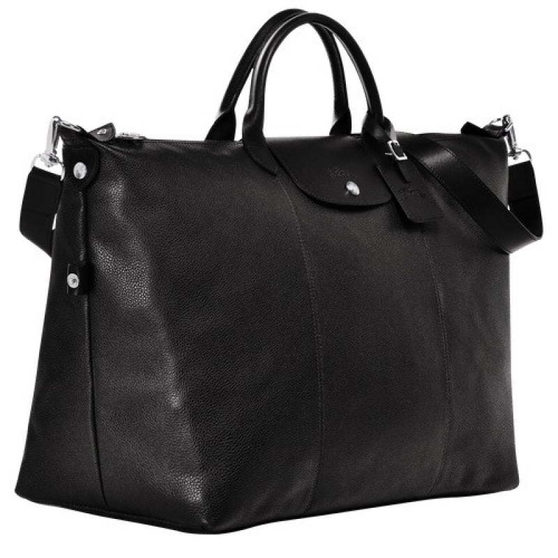 Black Longchamp Le Foulonné M Travel Bag | SN-LCMP49309