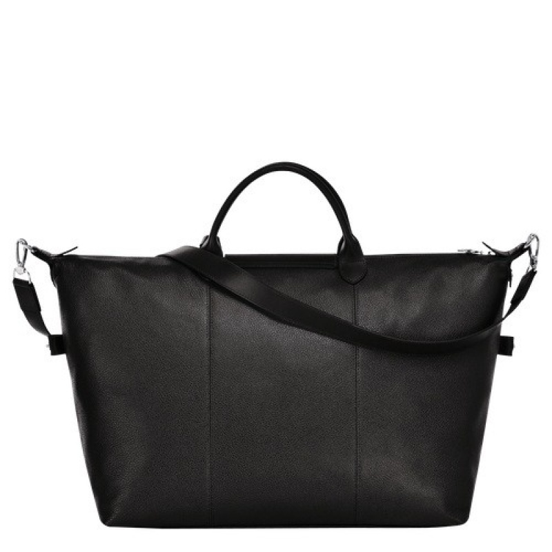 Black Longchamp Le Foulonné M Travel Bag | SN-LCMP49309