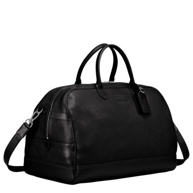 Black Longchamp Le Foulonné M Travel Bag | SN-LCMP49338