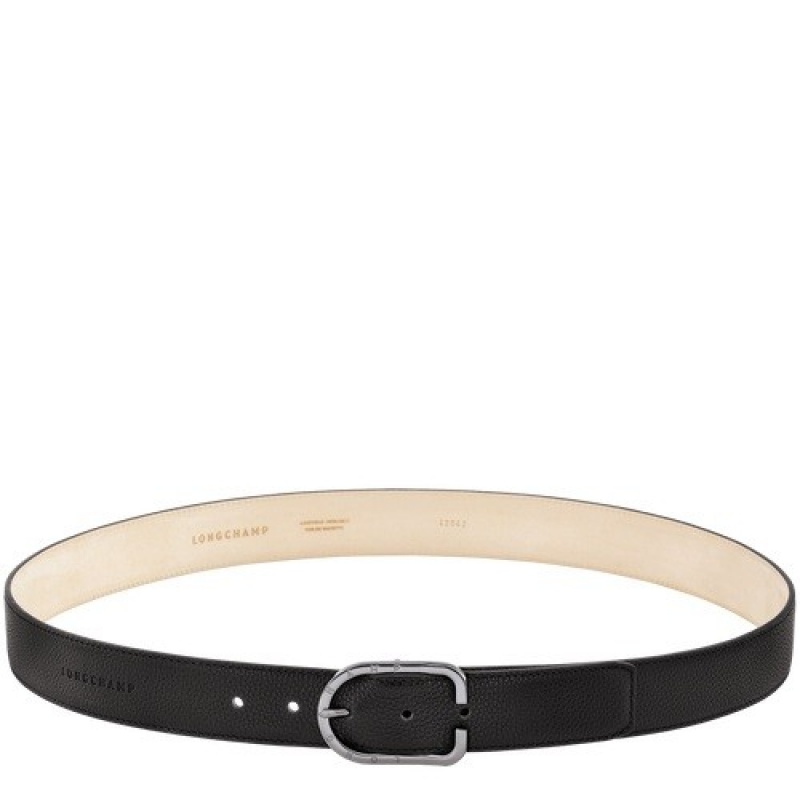 Black Longchamp Le Foulonné Men\'s Belt | SN-LCMP49446