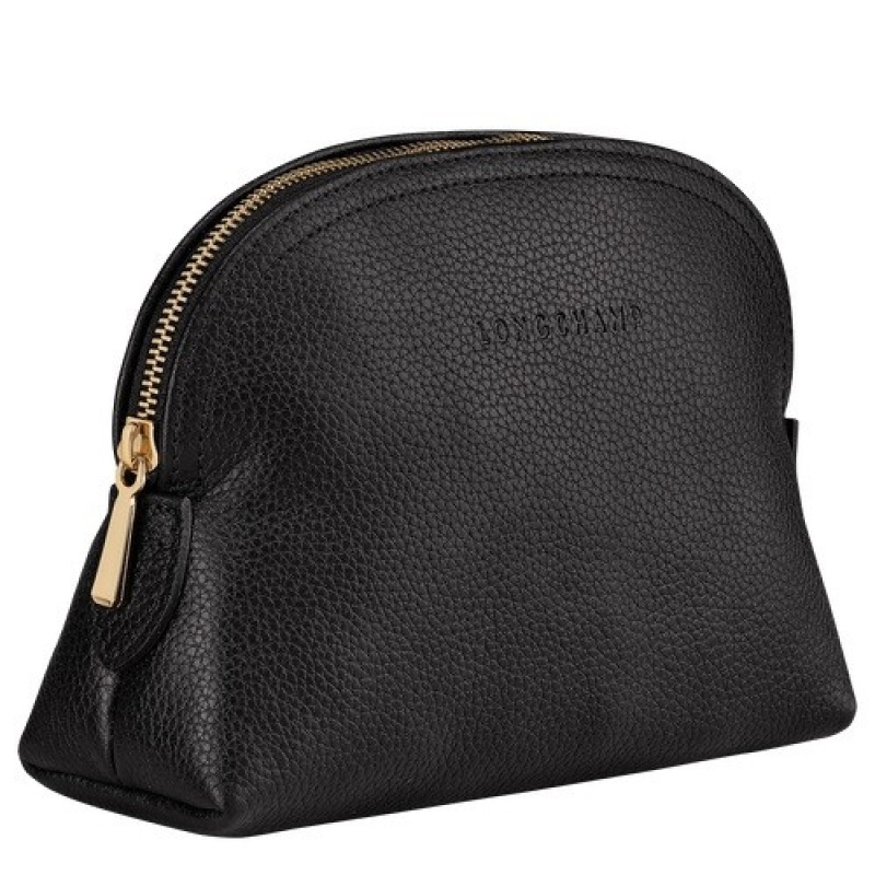 Black Longchamp Le Foulonné Pouch | SN-LCMP48412