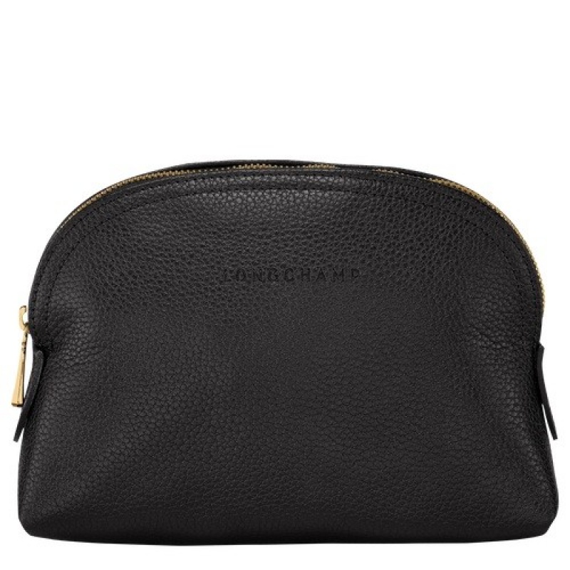 Black Longchamp Le Foulonné Pouch | SN-LCMP48412