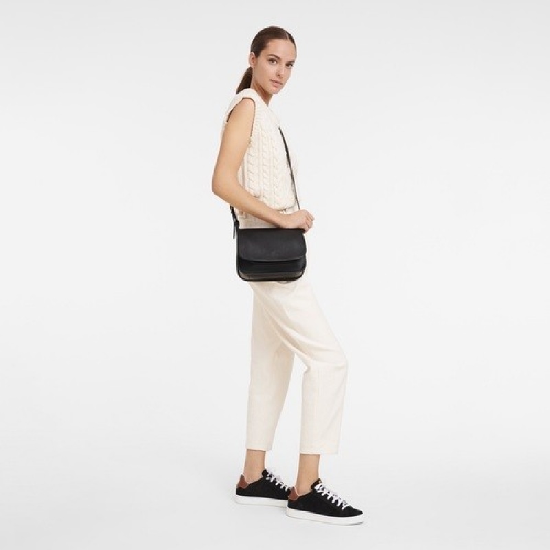 Black Longchamp Le Foulonné S Crossbody Bag | SN-LCMP47868