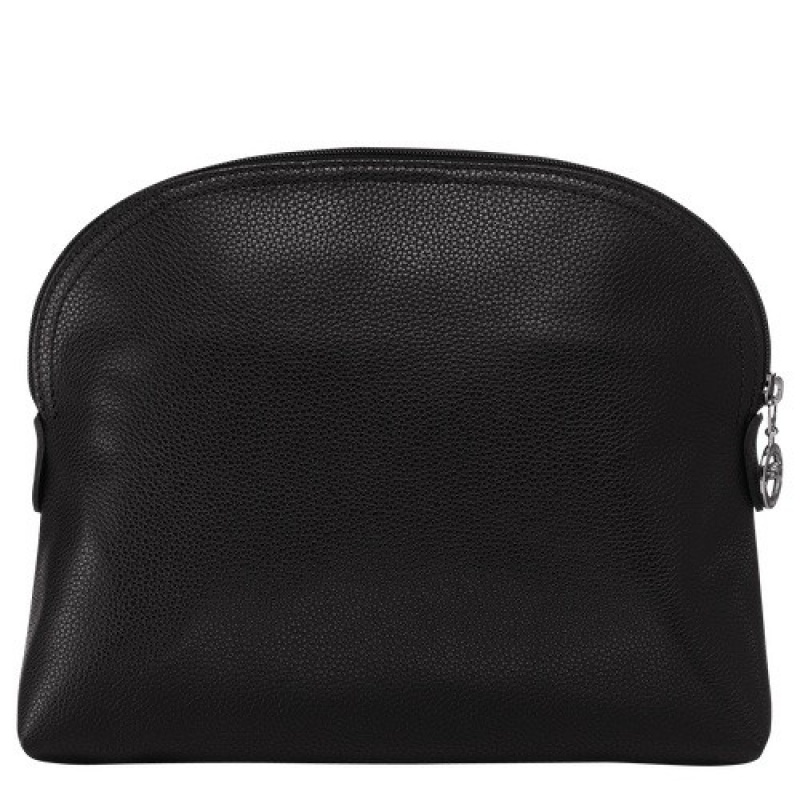 Black Longchamp Le Foulonné Toiletry Case | SN-LCMP49389