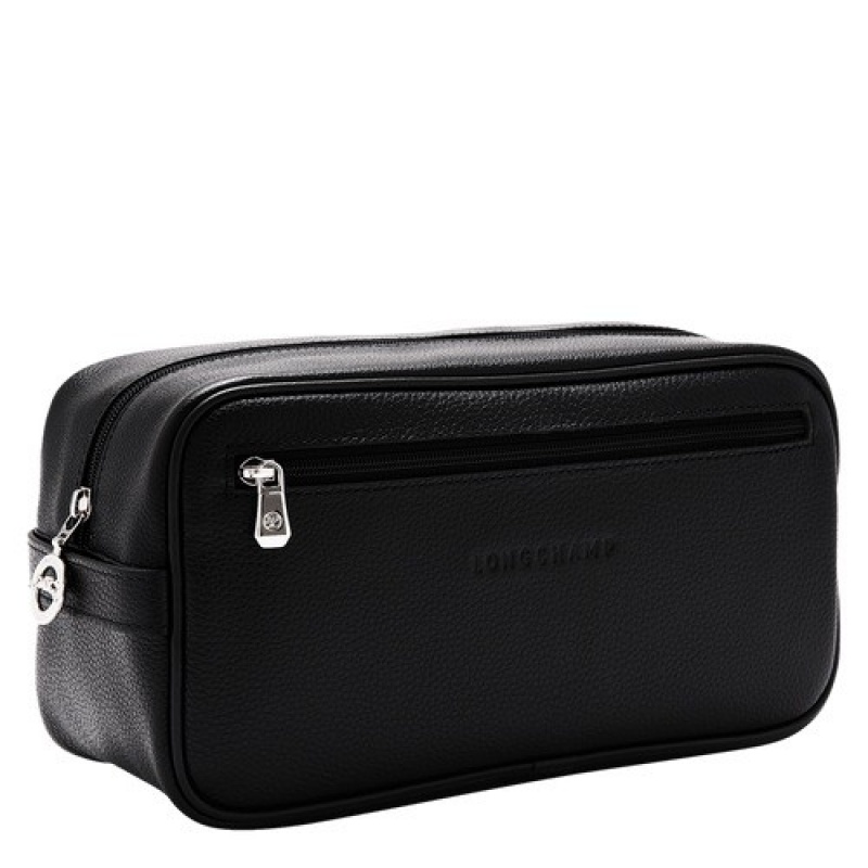 Black Longchamp Le Foulonné Toiletry Case | SN-LCMP49392