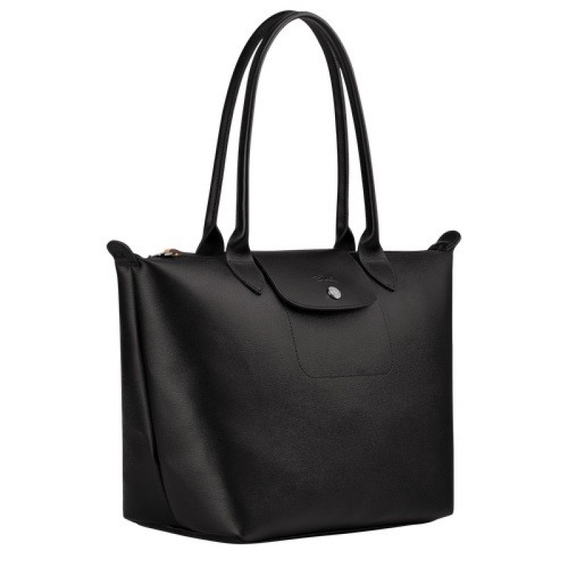 Black Longchamp Le Pliage City M Tote Bag | SN-LCMP47952