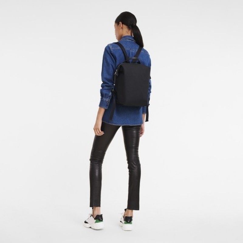 Black Longchamp Le Pliage Energy L Backpack | SN-LCMP49148