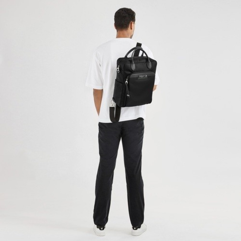 Black Longchamp Le Pliage Energy M Backpack | SN-LCMP49127