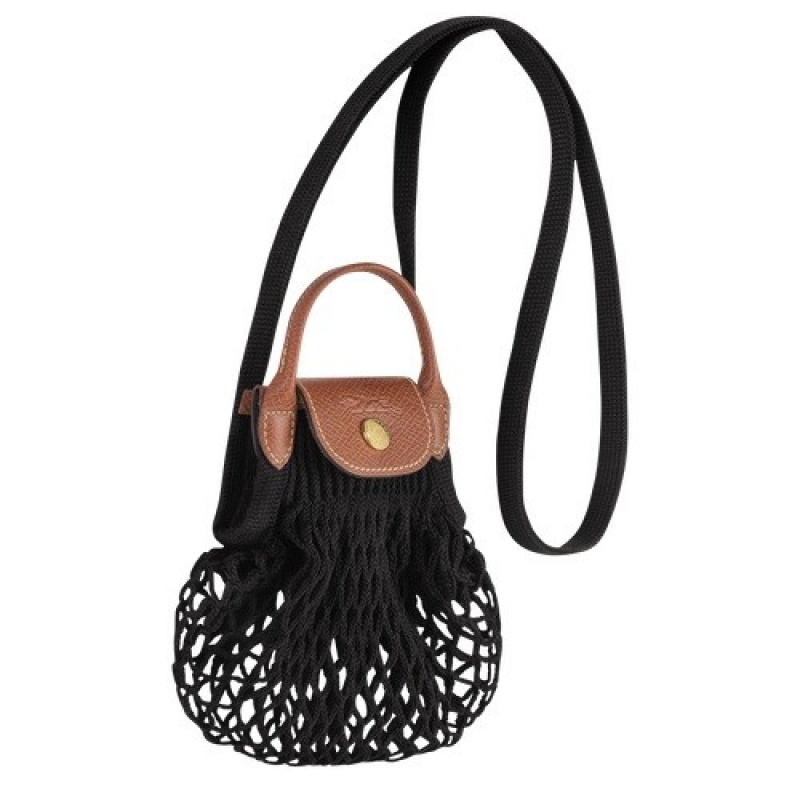 Black Longchamp Le Pliage Filet Xs Mesh Bag | SN-LCMP47883