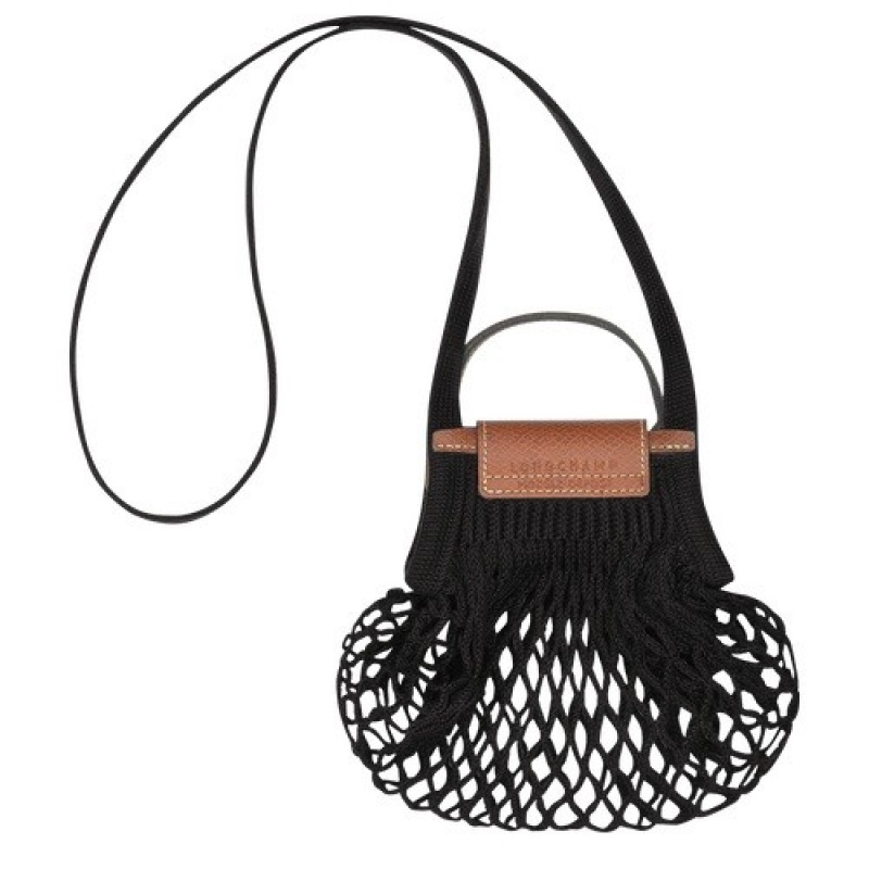 Black Longchamp Le Pliage Filet Xs Mesh Bag | SN-LCMP47883