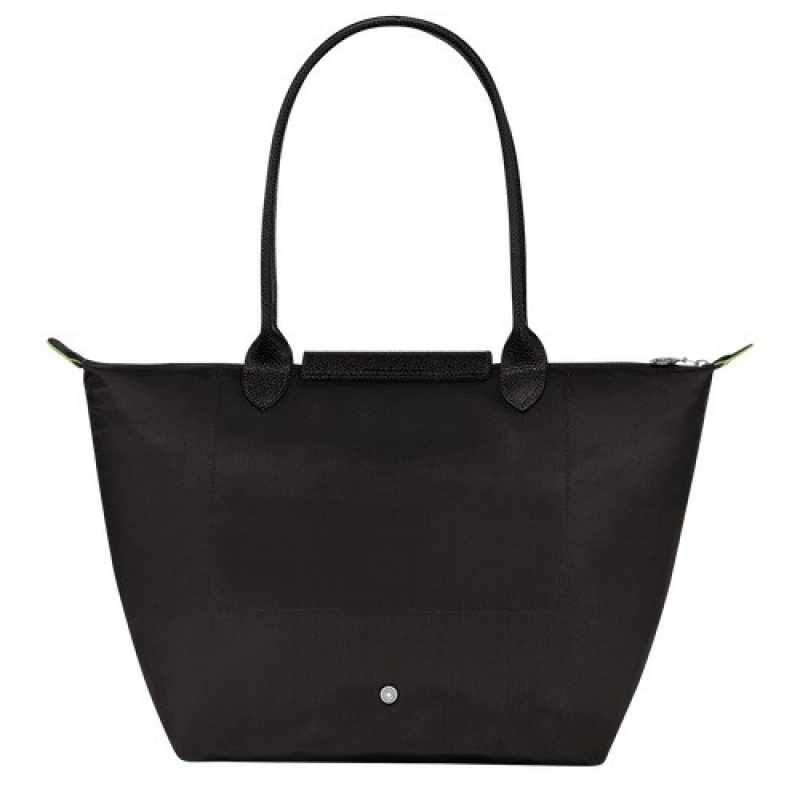 Black Longchamp Le Pliage Green L Tote Bag | SN-LCMP47977