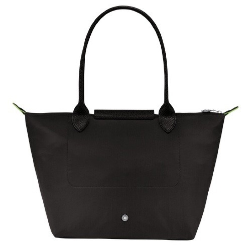 Black Longchamp Le Pliage Green M Tote Bag | SN-LCMP47971