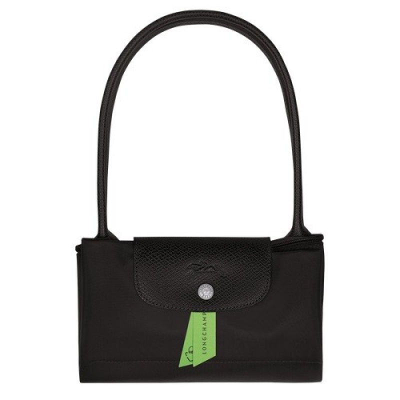 Black Longchamp Le Pliage Green M Tote Bag | SN-LCMP47971