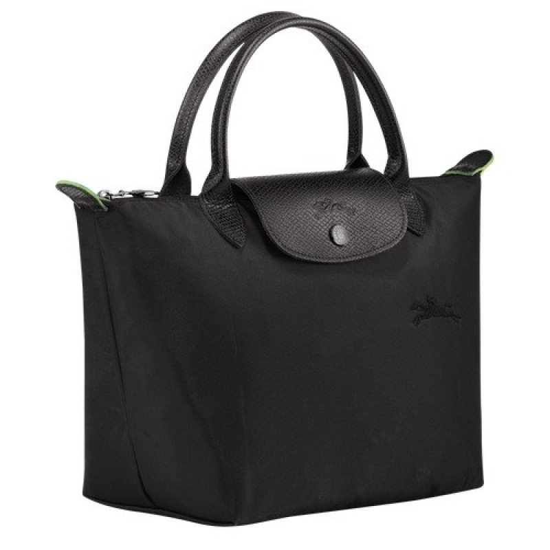 Black Longchamp Le Pliage Green S Handbag | SN-LCMP47724