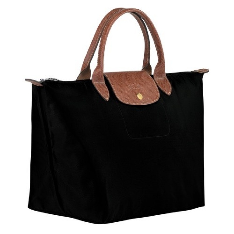 Black Longchamp Le Pliage Original M Handbag | SN-LCMP47733