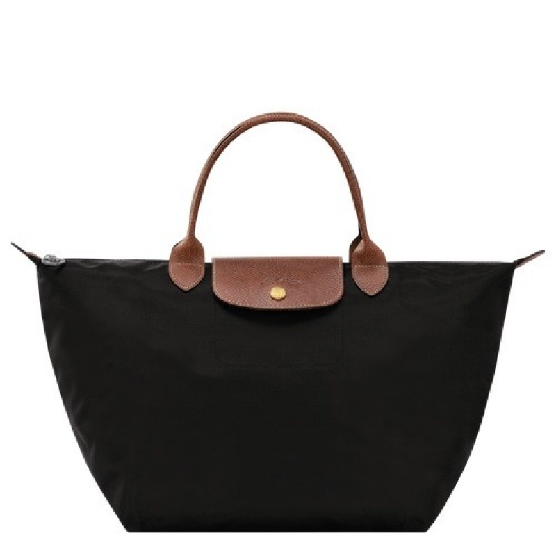 Black Longchamp Le Pliage Original M Handbag | SN-LCMP47733