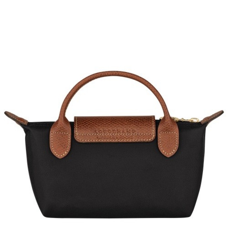 Black Longchamp Le Pliage Original Pouch With Handle | SN-LCMP48404