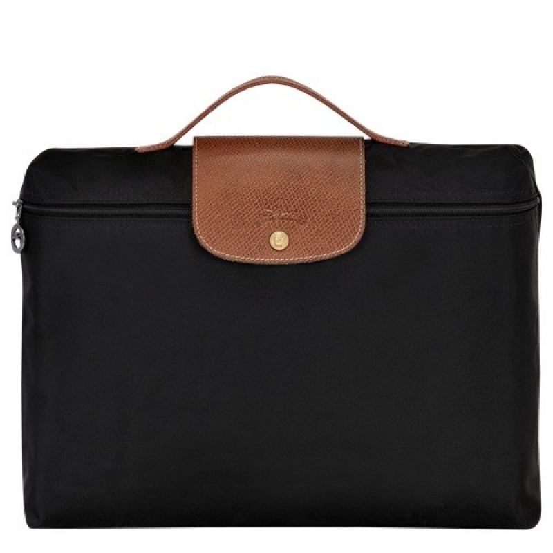 Black Longchamp Le Pliage Original S Briefcase | SN-LCMP49016