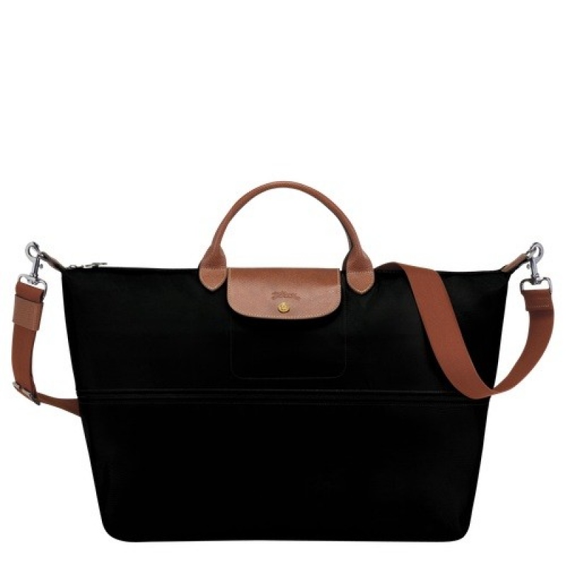 Black Longchamp Le Pliage Original Travel Bag Expandable | SN-LCMP49315