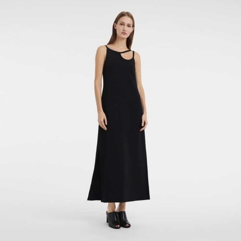 Black Longchamp Long Dress | SN-LCMP48650