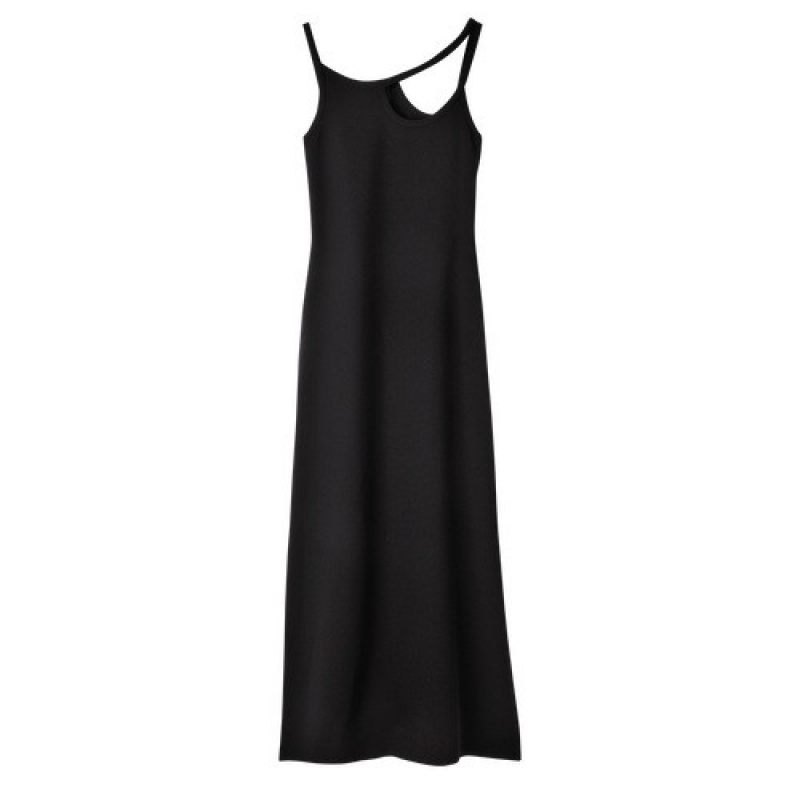 Black Longchamp Long Dress | SN-LCMP48650