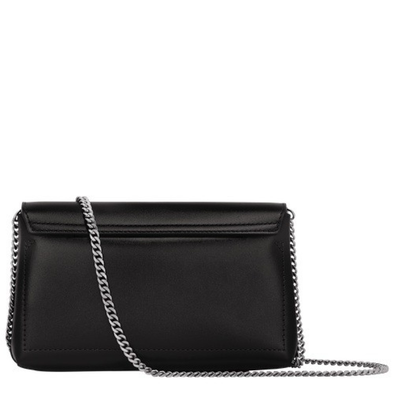 Black Longchamp Roseau Clutch | SN-LCMP47878