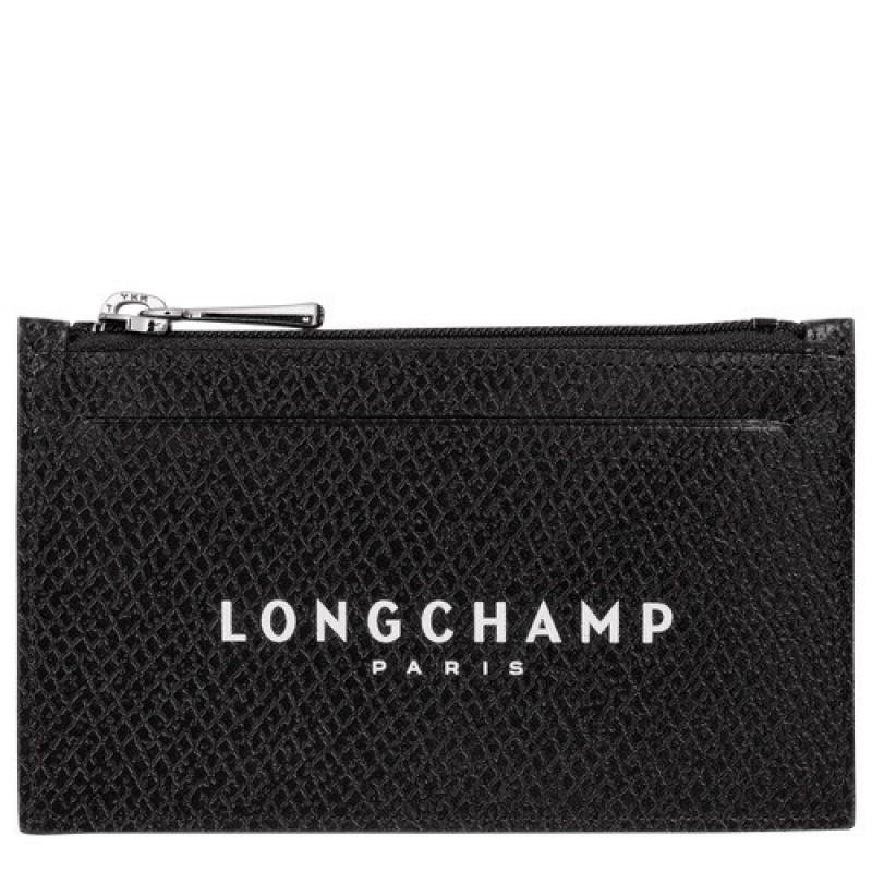 Black Longchamp Roseau Essential Coin Purse | SN-LCMP49262