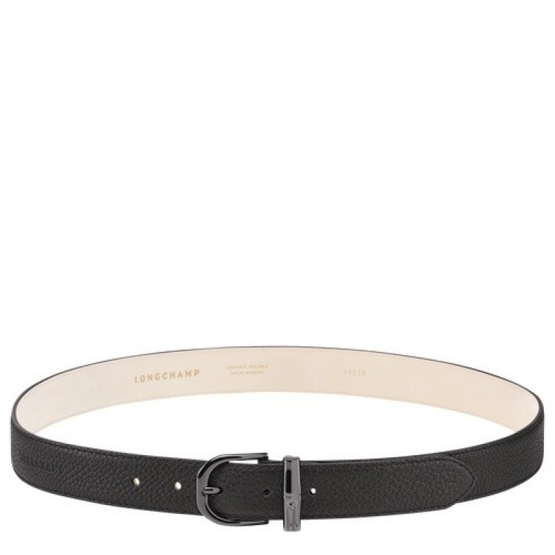 Black Longchamp Roseau Essential Ladies\' Belt | SN-LCMP48950