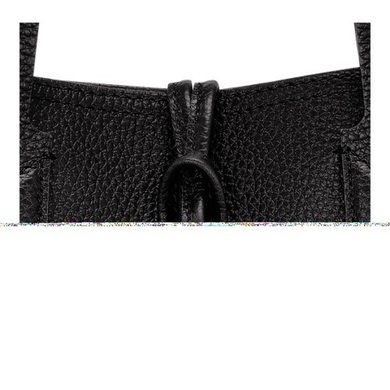 Black Longchamp Roseau Essential M Tote Bag | SN-LCMP48011