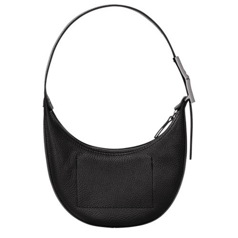 Black Longchamp Roseau Essential S Hobo Bag | SN-LCMP48008