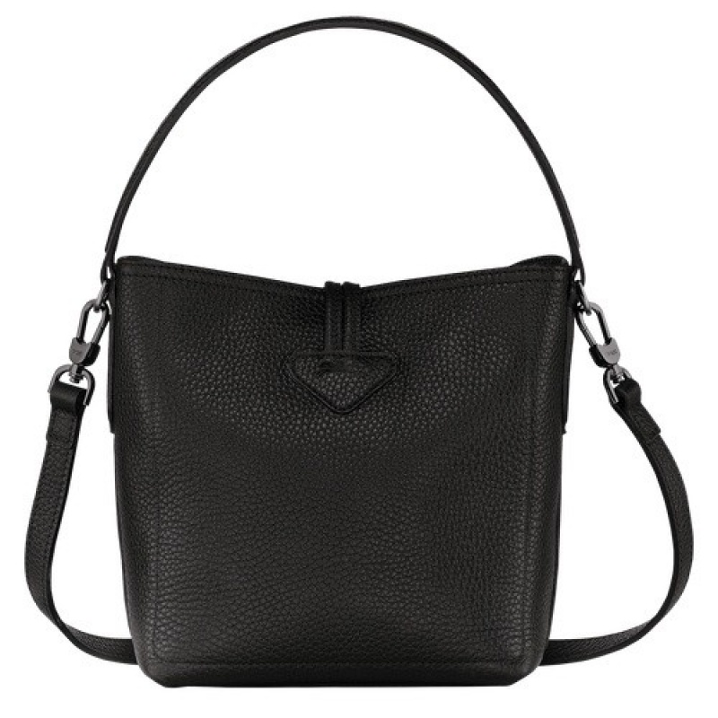 Black Longchamp Roseau Essential Xs Bucket Bag | SN-LCMP47877