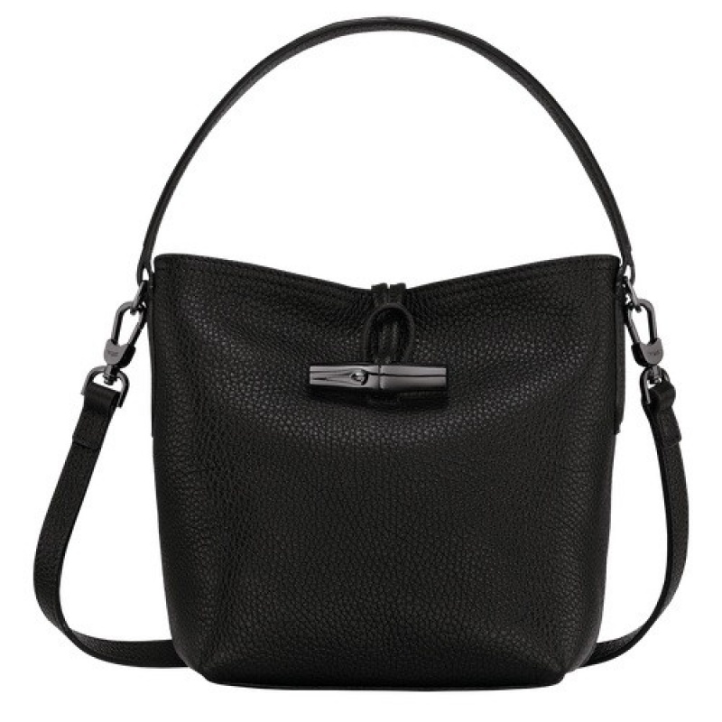 Black Longchamp Roseau Essential Xs Bucket Bag | SN-LCMP47877