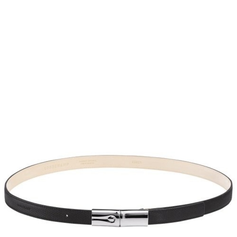 Black Longchamp Roseau Ladies\' Belt | SN-LCMP48953